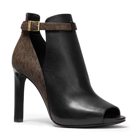 michael kors shoes tan with black|michael kors black leather shoes.